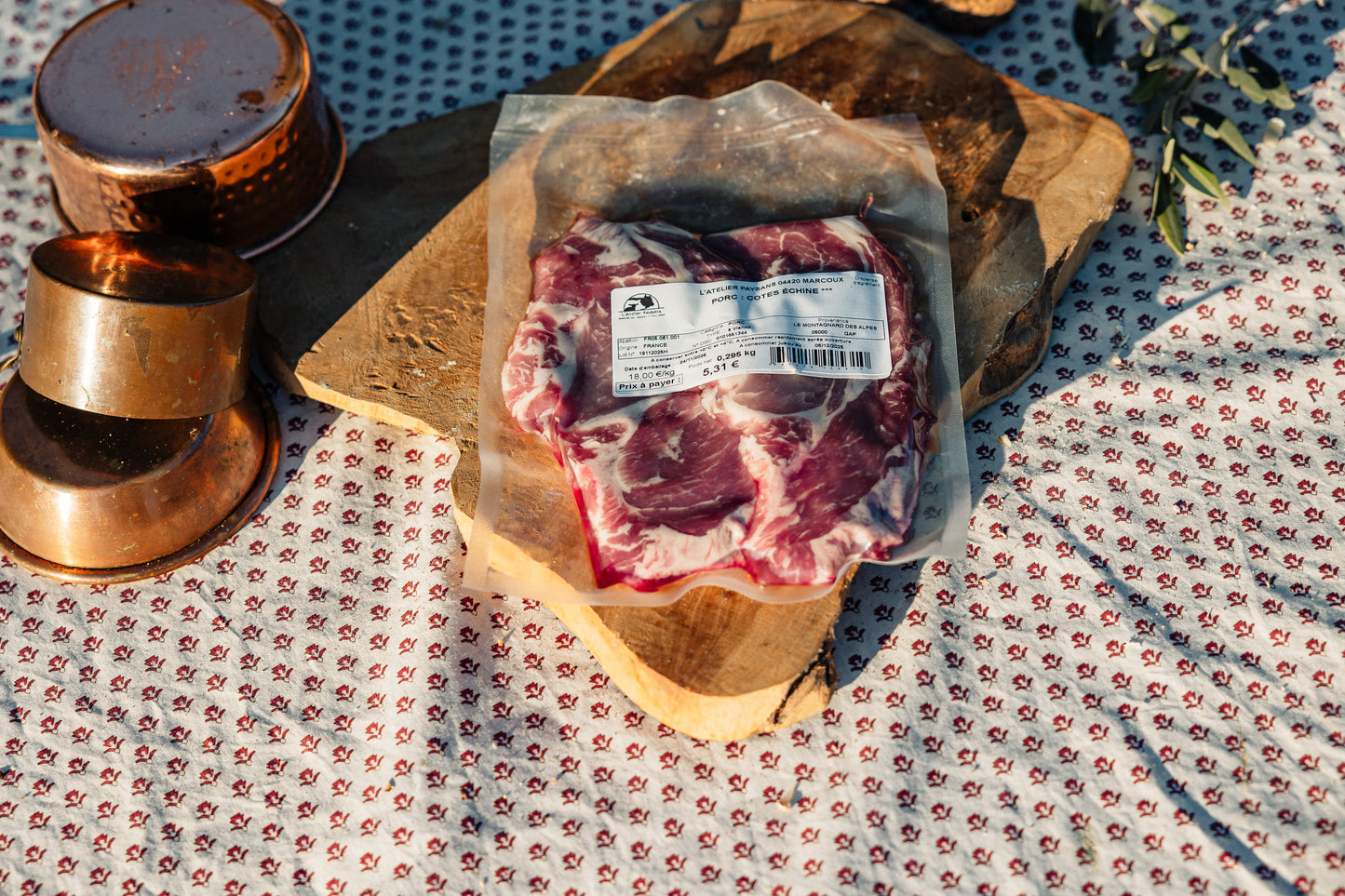 Cote echine de porc de montagne