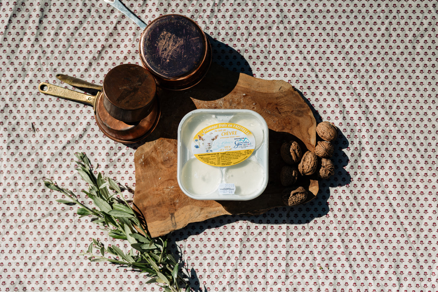 Fromage frais en faisselle au lait de chèvre