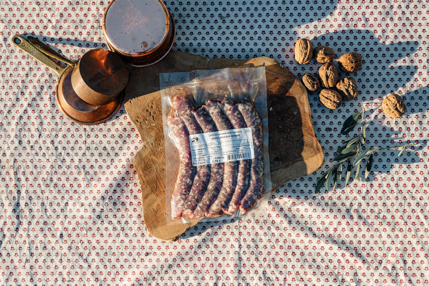 Chipolata de porc de montagne aux herbes