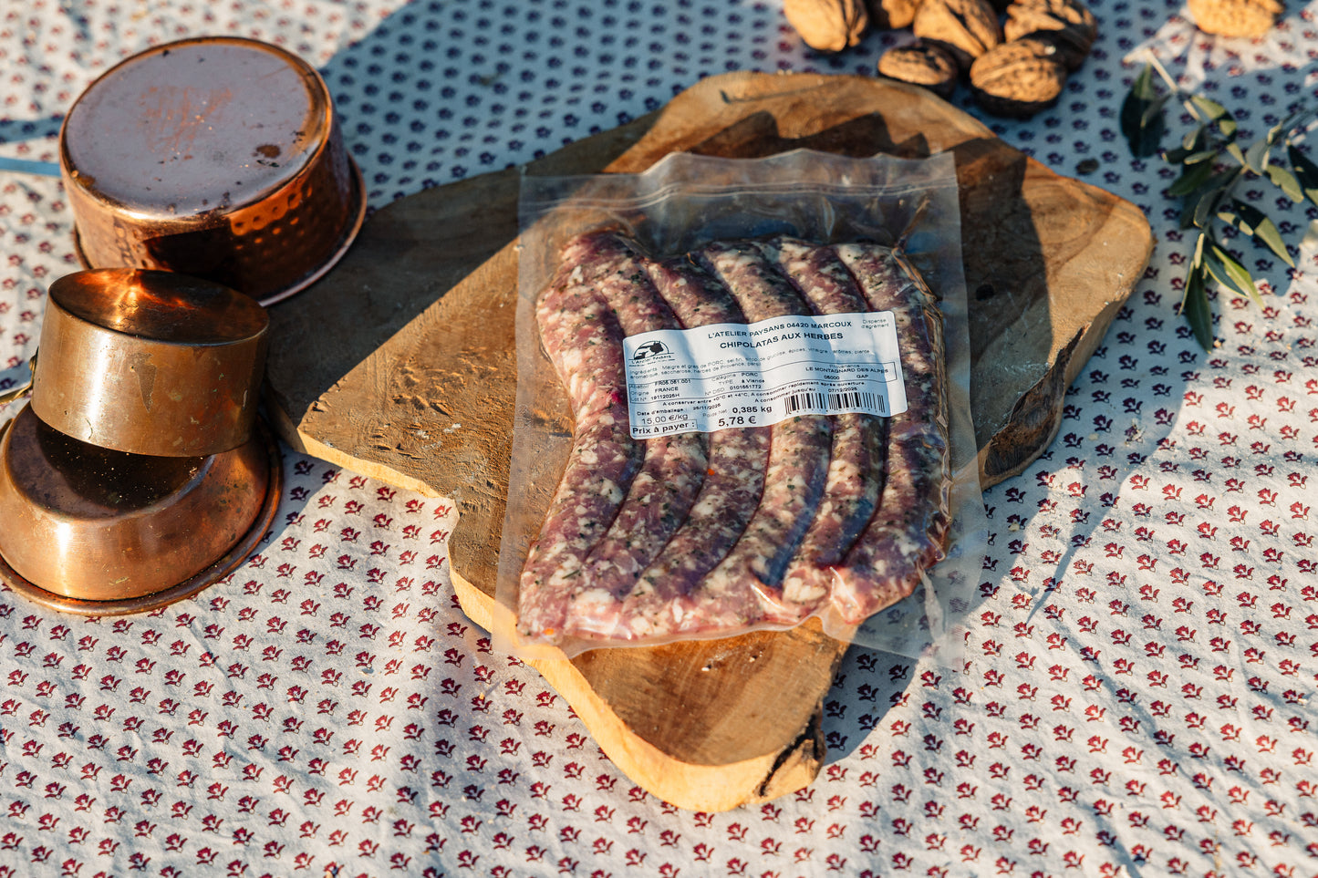 Chipolata de porc de montagne aux herbes