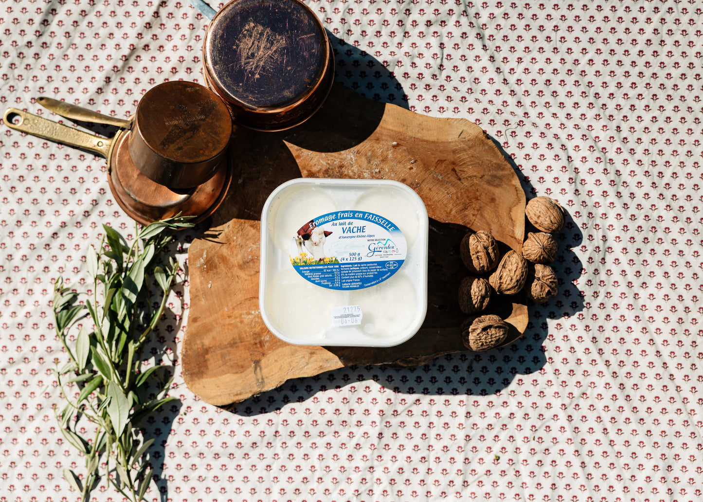Fromage frais en faisselle au lait de vache