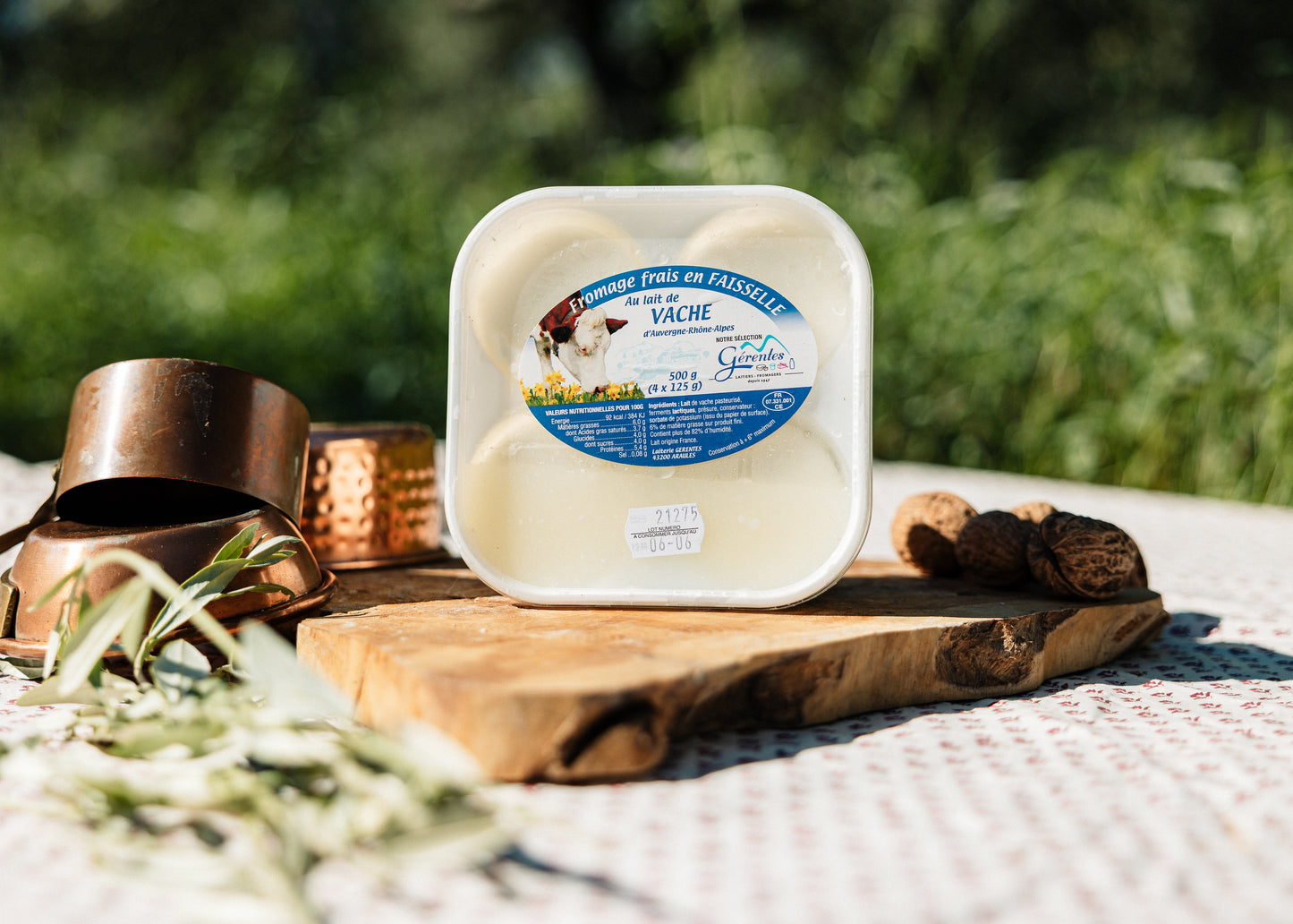 Fromage frais en faisselle au lait de vache