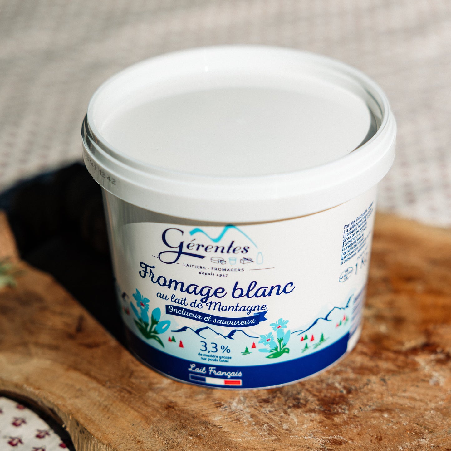 Fromage blanc au lait de montagne 3,3% 1kg