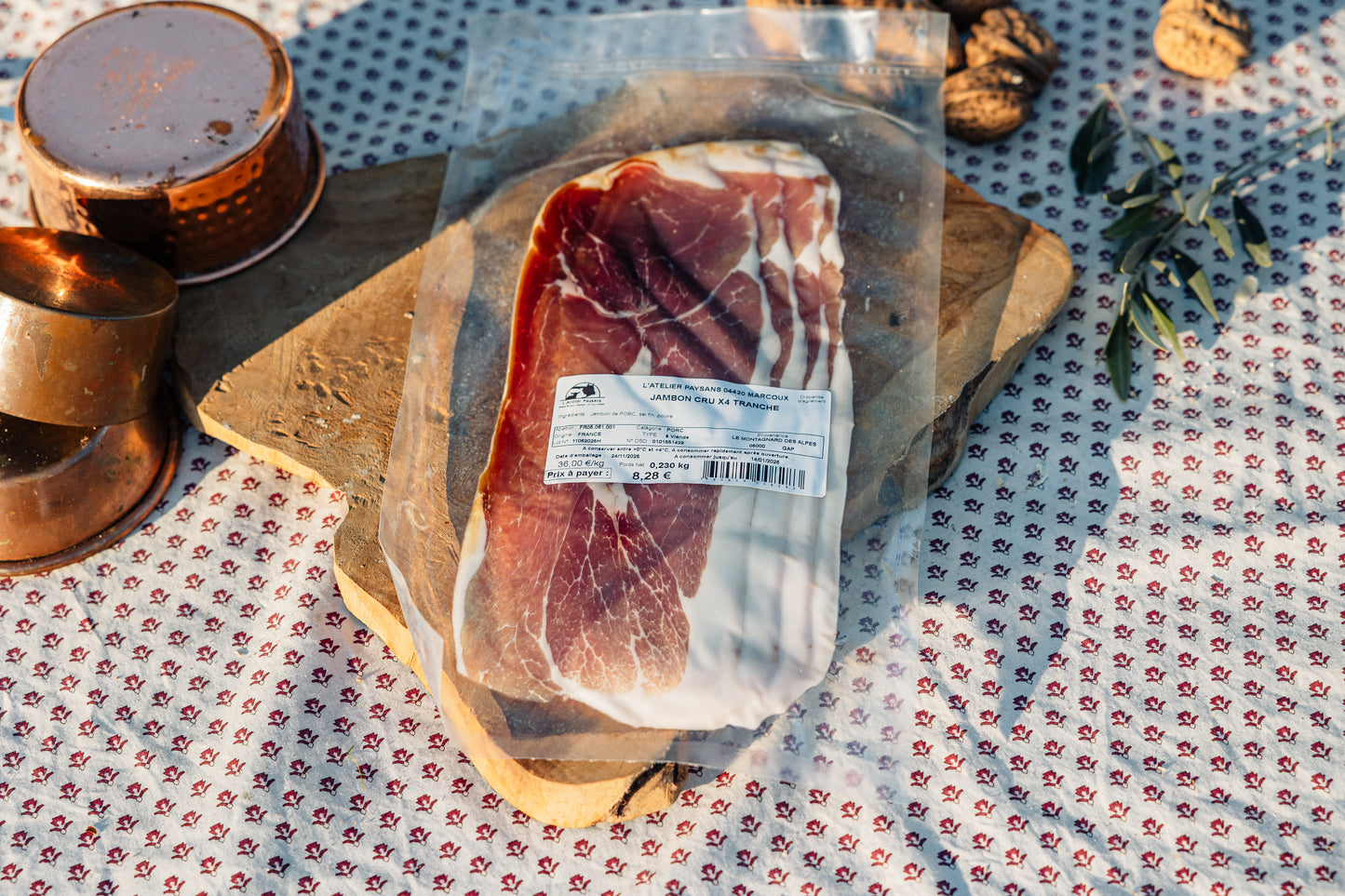 Jambon cru 4 tranches au Porc de montagne
