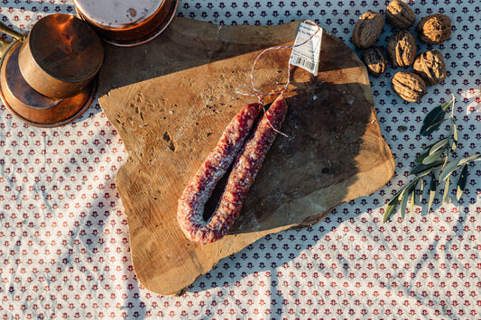 Saucisse seche au Fromage de chevre au Porc de montagne