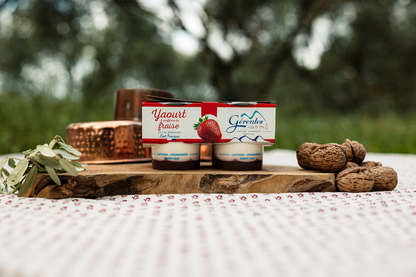 Yaourt fraise au lait de montagne