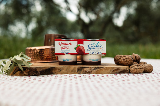 Yaourt fraise au lait de montagne